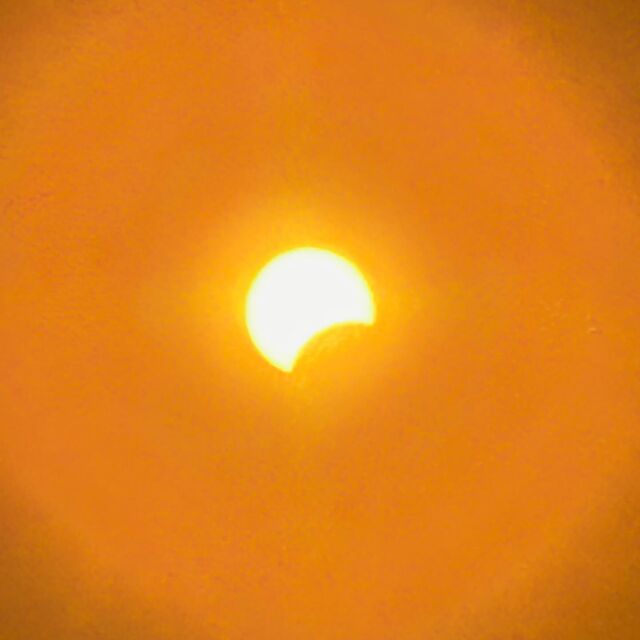 Managed a couple decent photos of the #eclipse from #michigan. The second one is cool not looks like half a heart and it’s almost like you can see the flames of the sun.