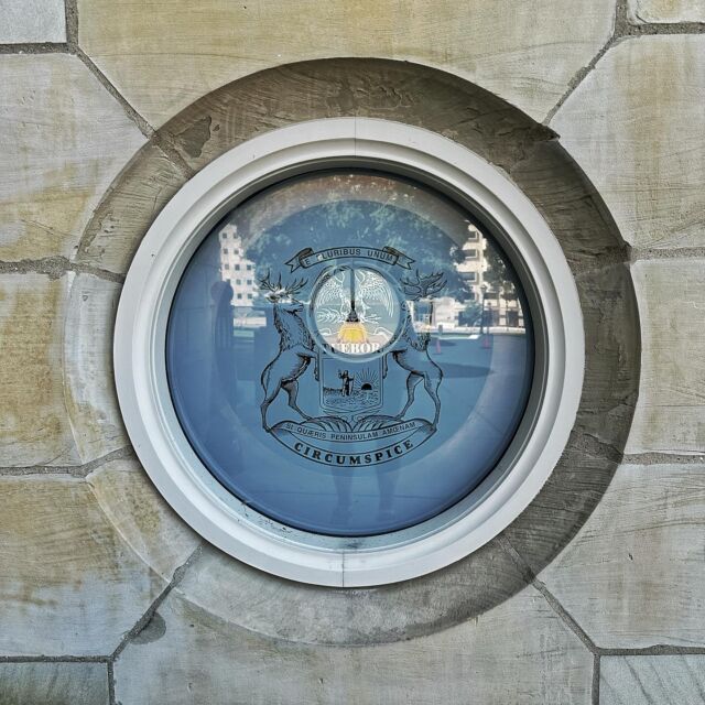 #window #frostedglass #circlephotography #michigancapitol